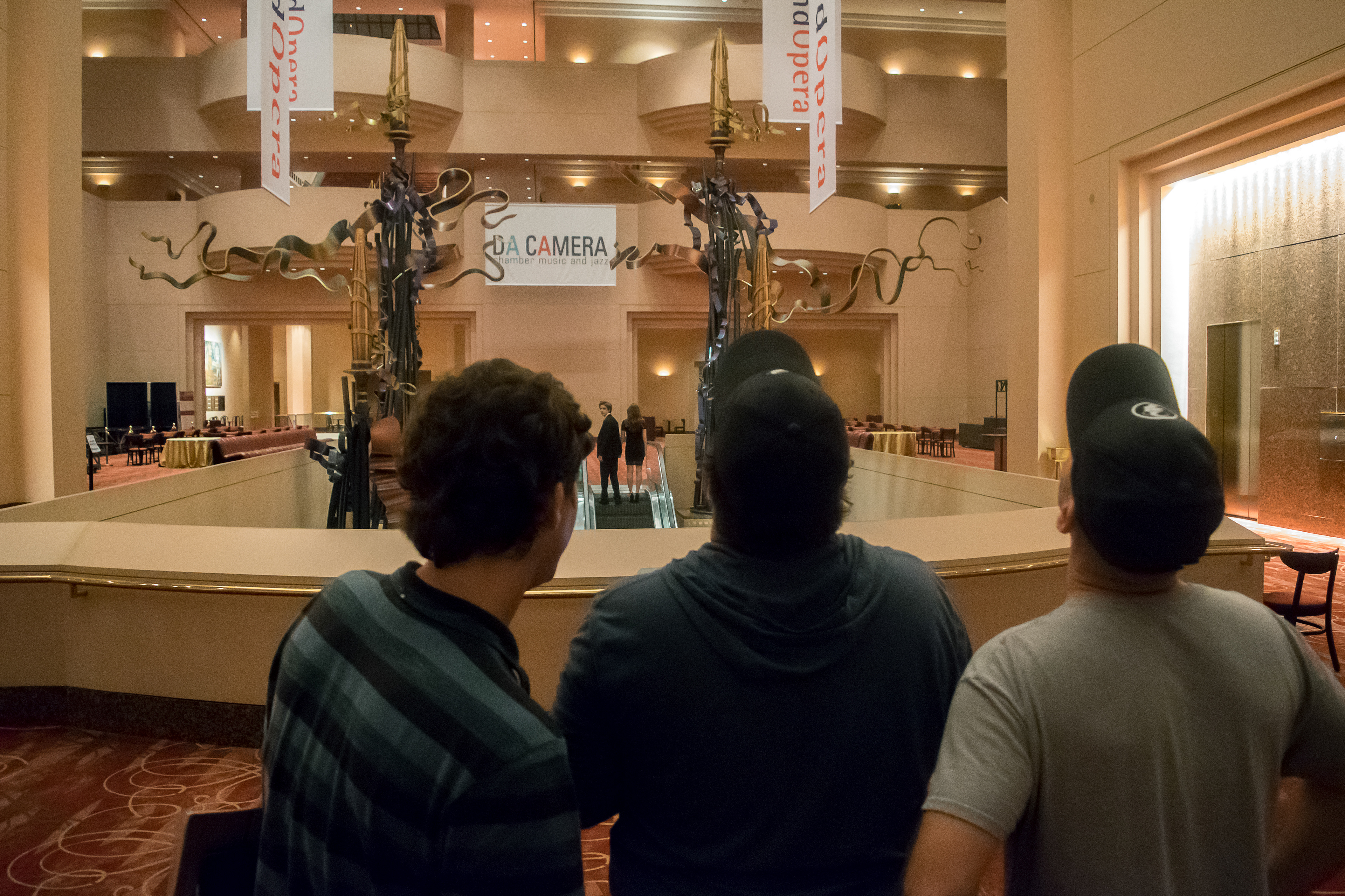Flying around in the Wortham Theater Center foyer