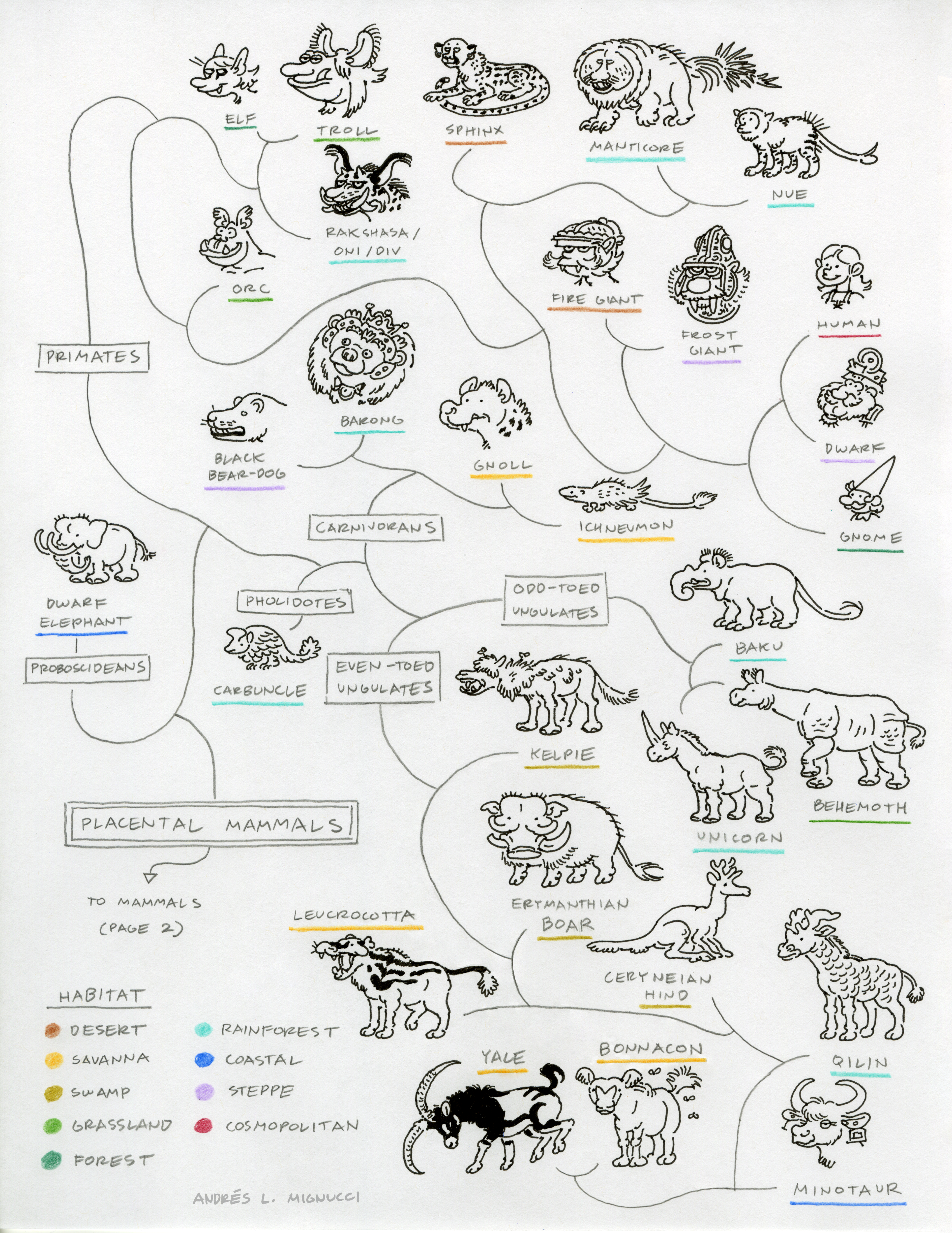 Taxonomic Tree - Placental Mammals