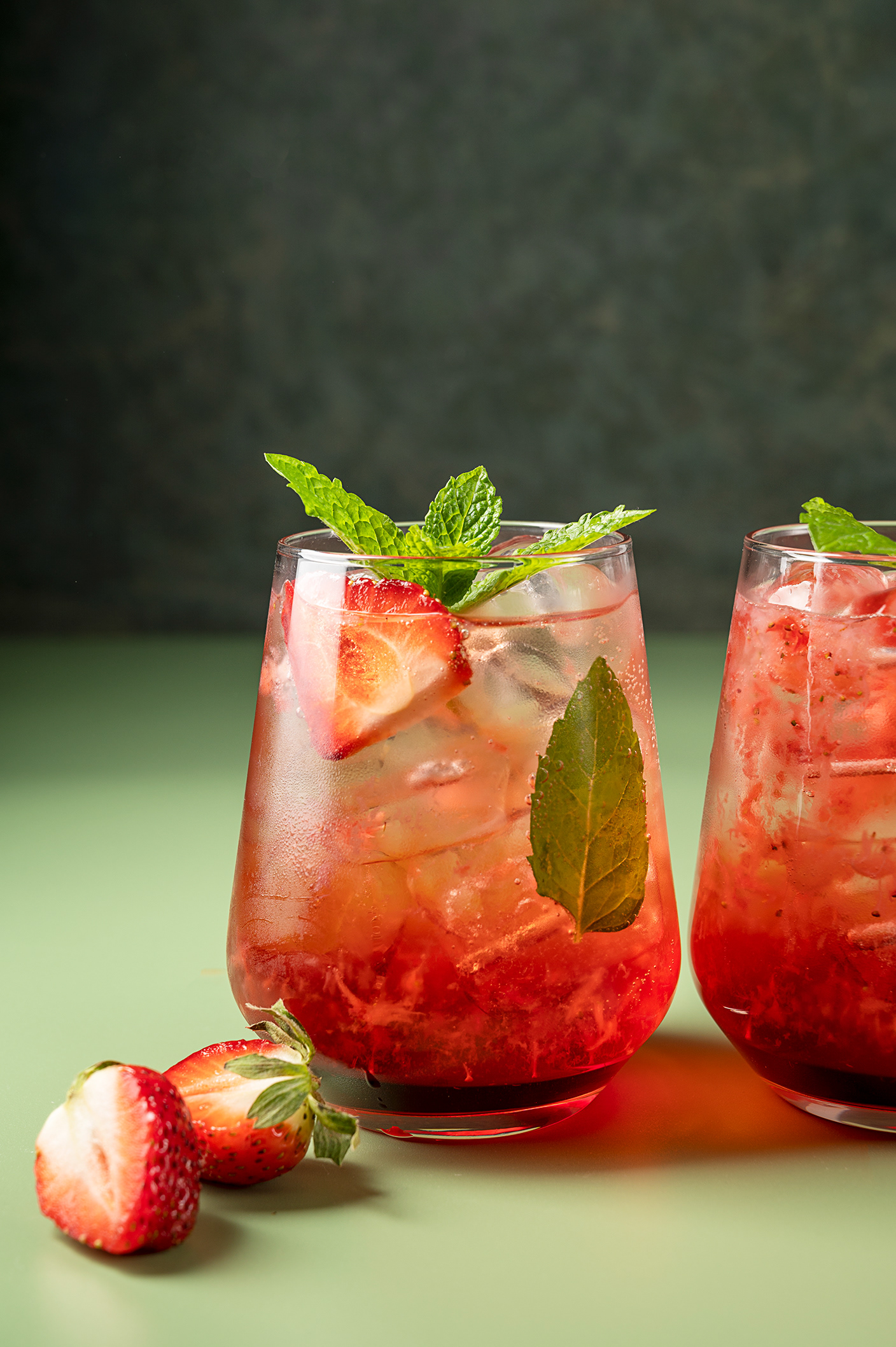 Refreshing strawberry drink photography by Inga Zaiat
