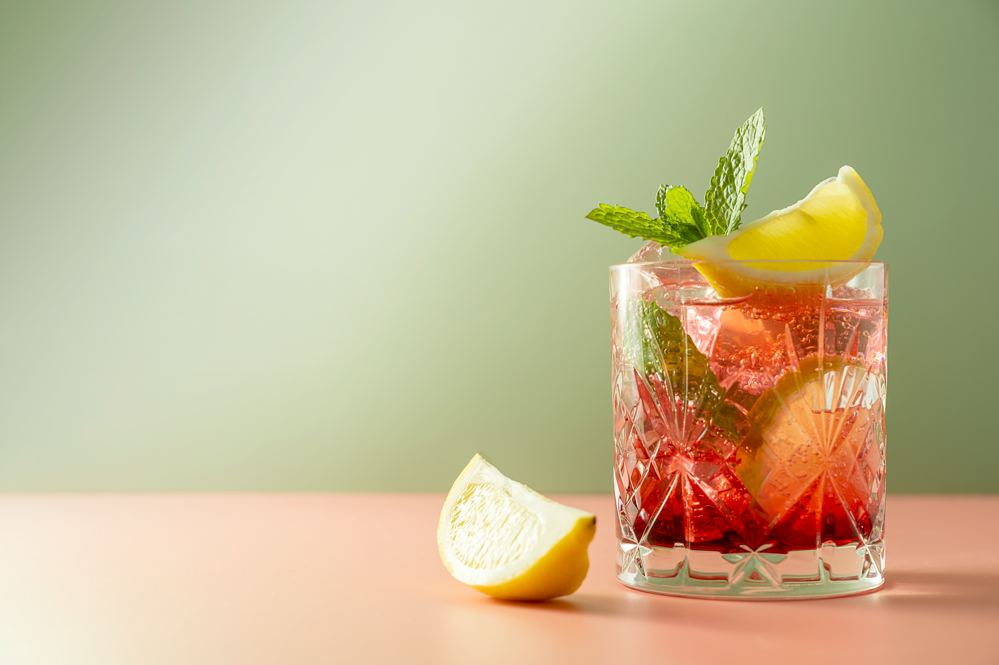 Refreshing drink photography