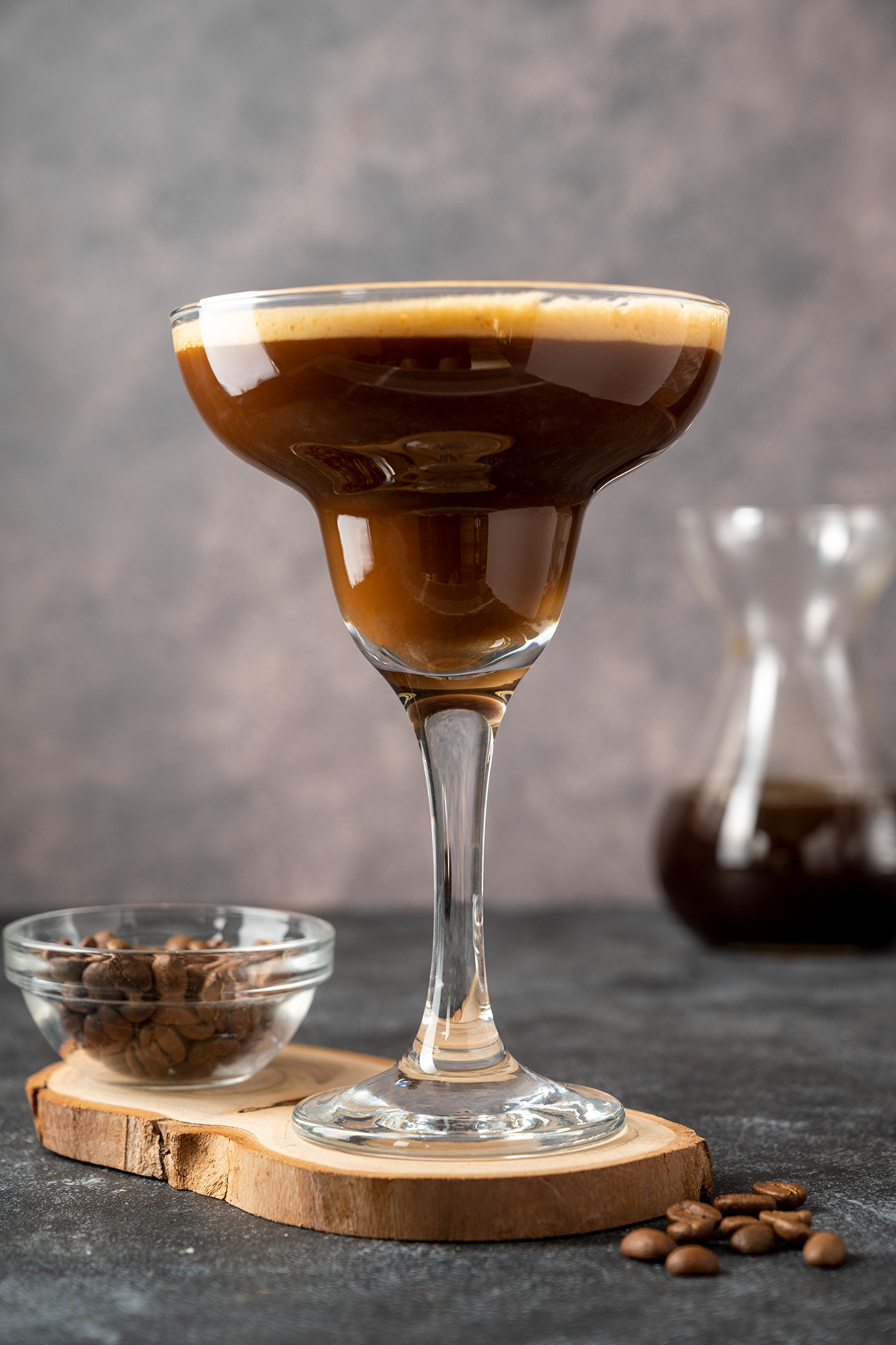 Coffee margarita. Drink photography