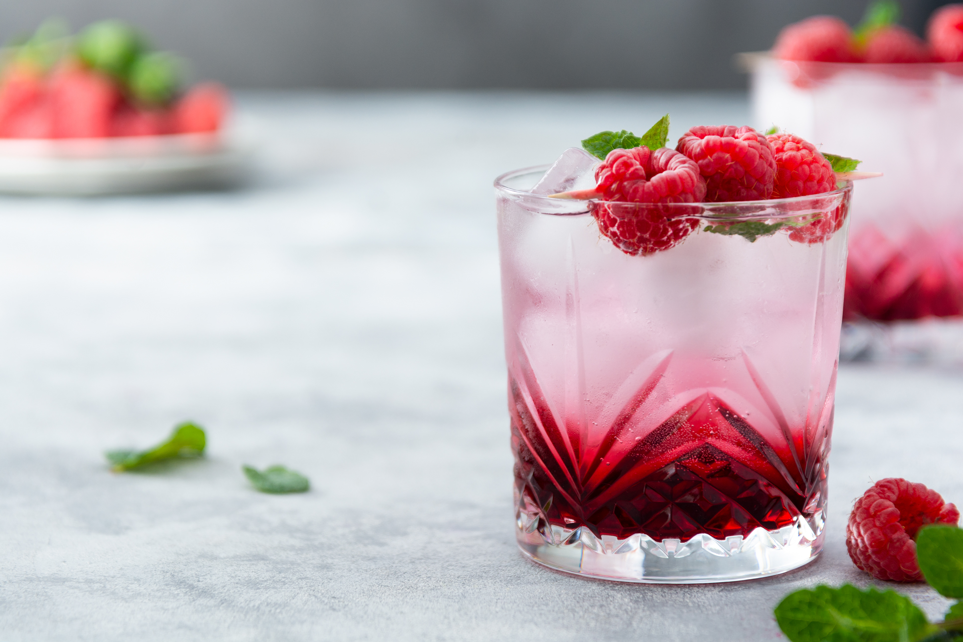Raspberry iced drink photography by Inga Zaiat