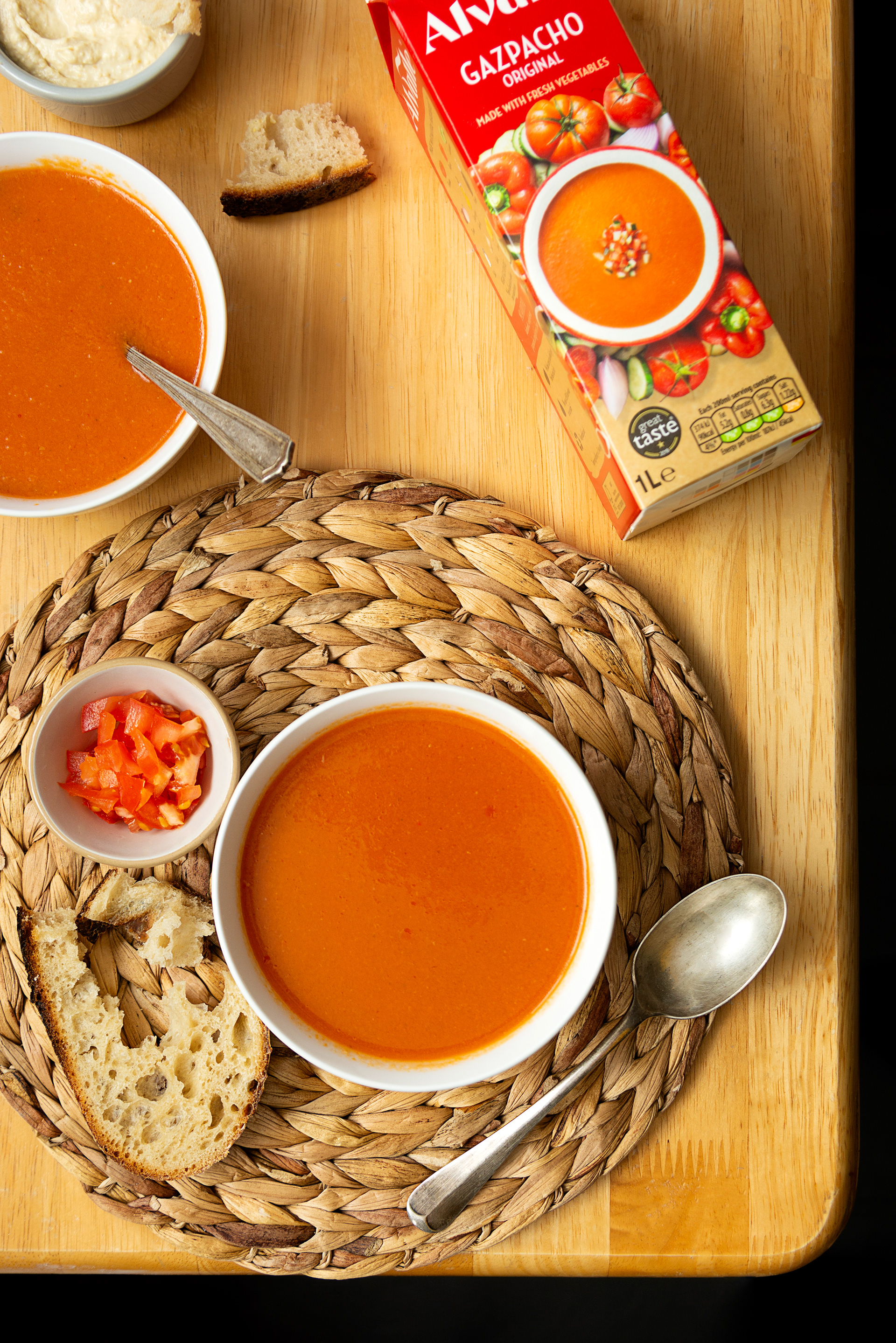 Alvale Gazpacho product photography for social media campaign