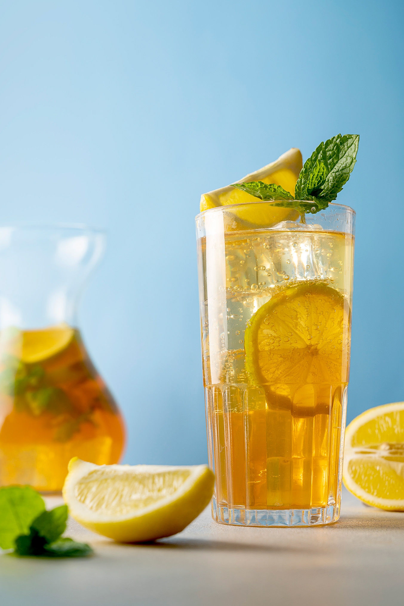 Summer citrus drink photography
