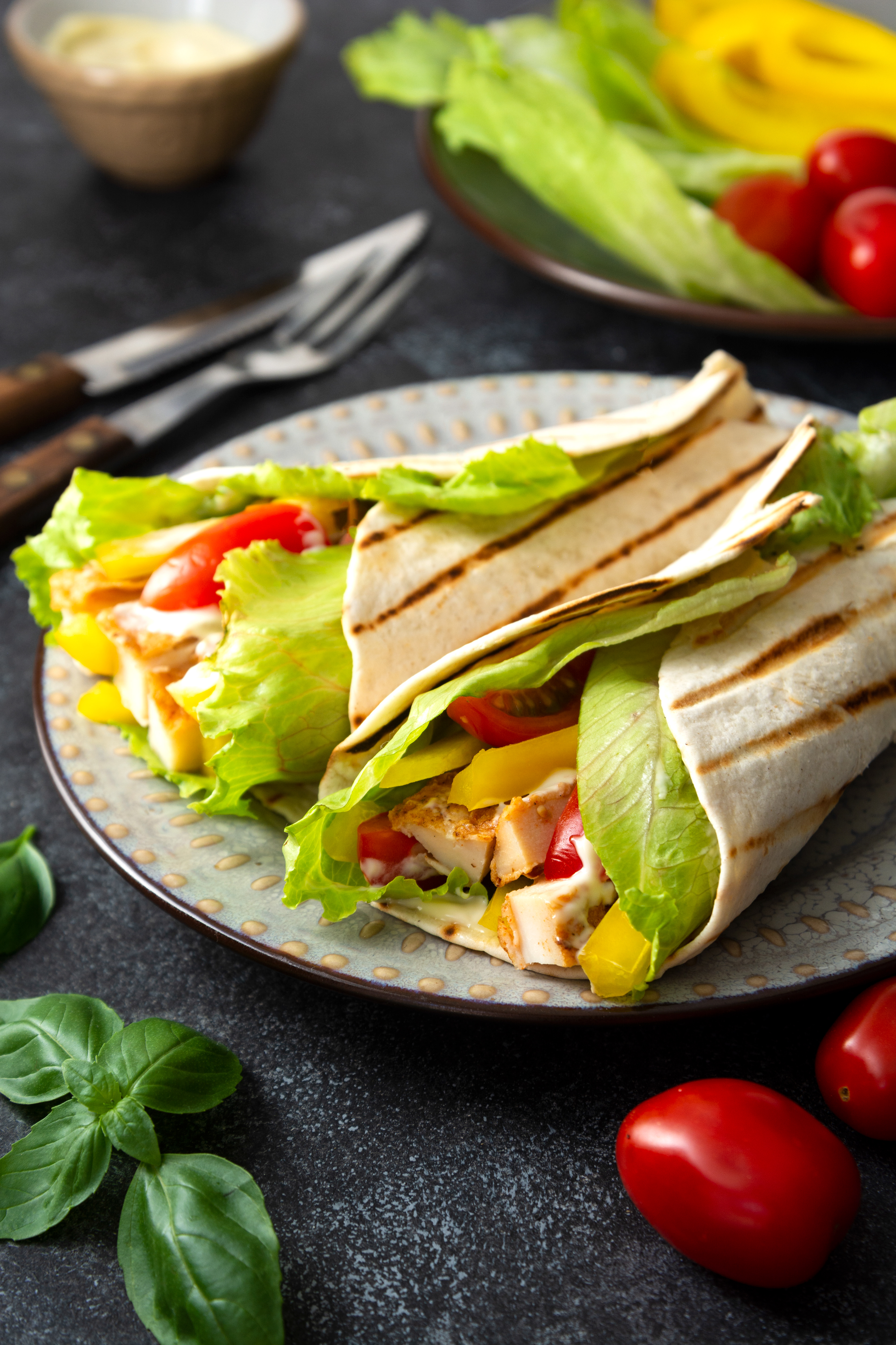 Close-up wraps, food photography by Inga Zaiat