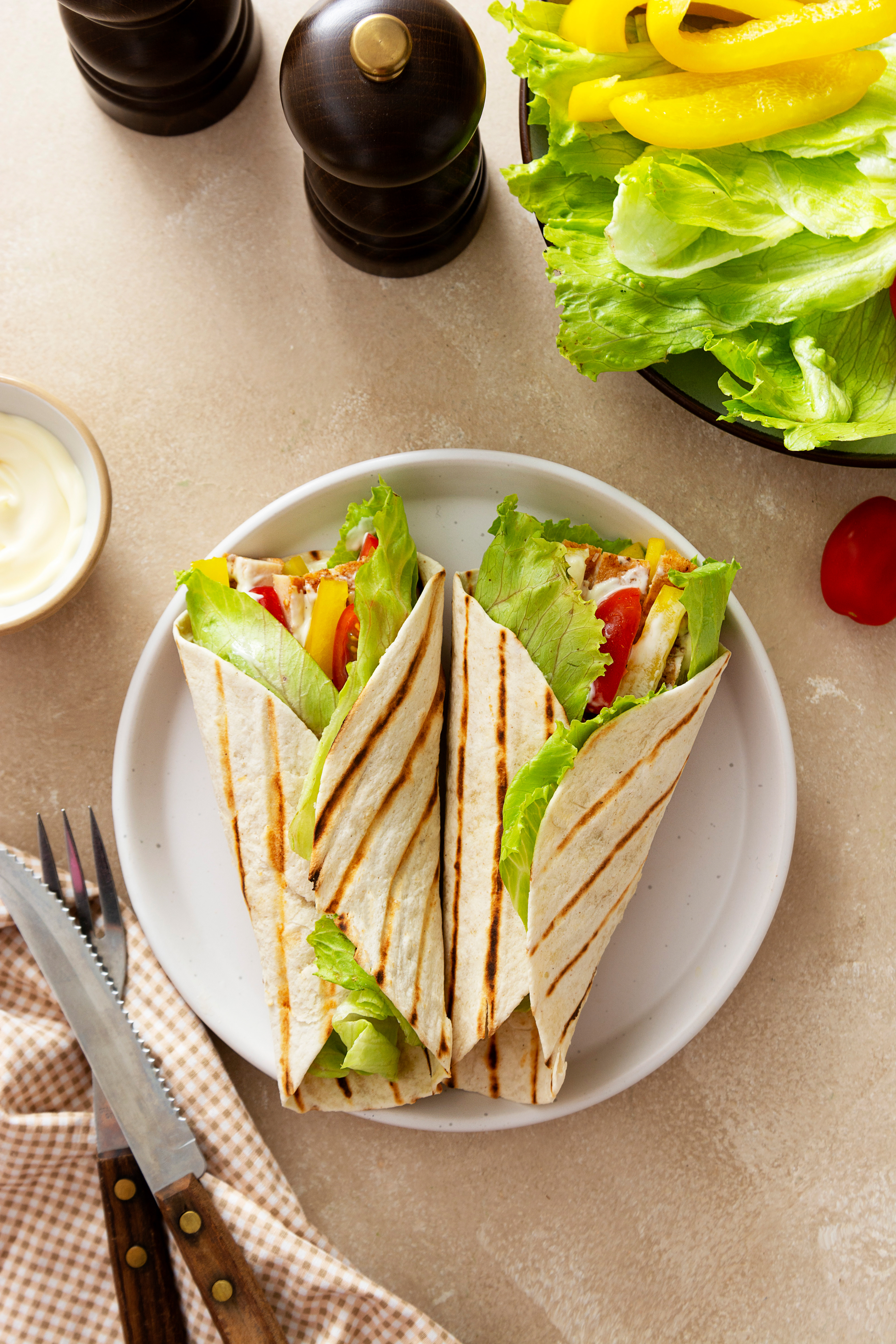 Delicious wraps, food photography by Inga Zaiat
