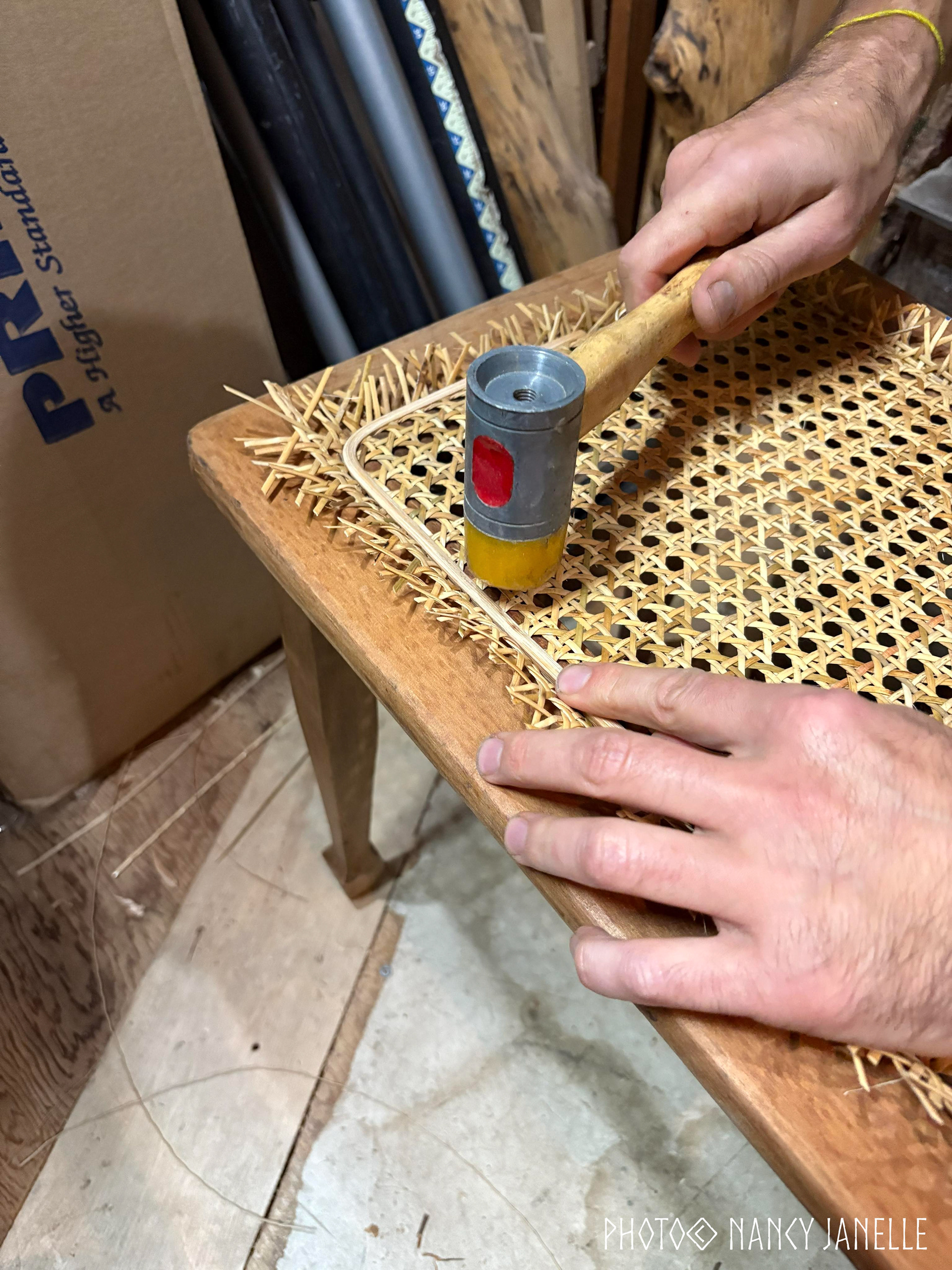 insertion du rotin contour