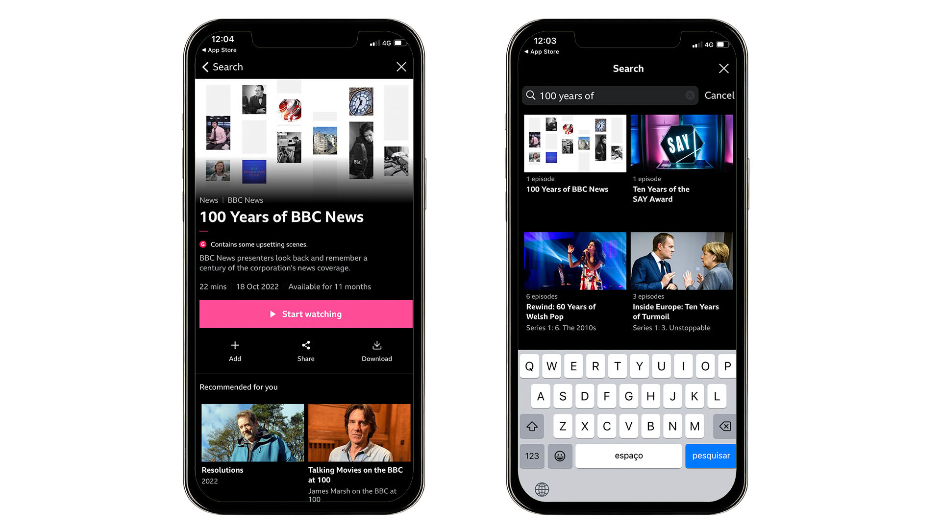 smartphone iplayer postcard and thumbnail