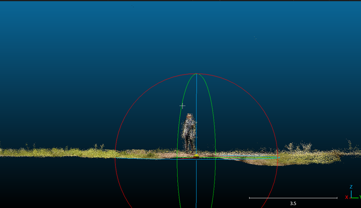 Extracting the human presence captured during scanning