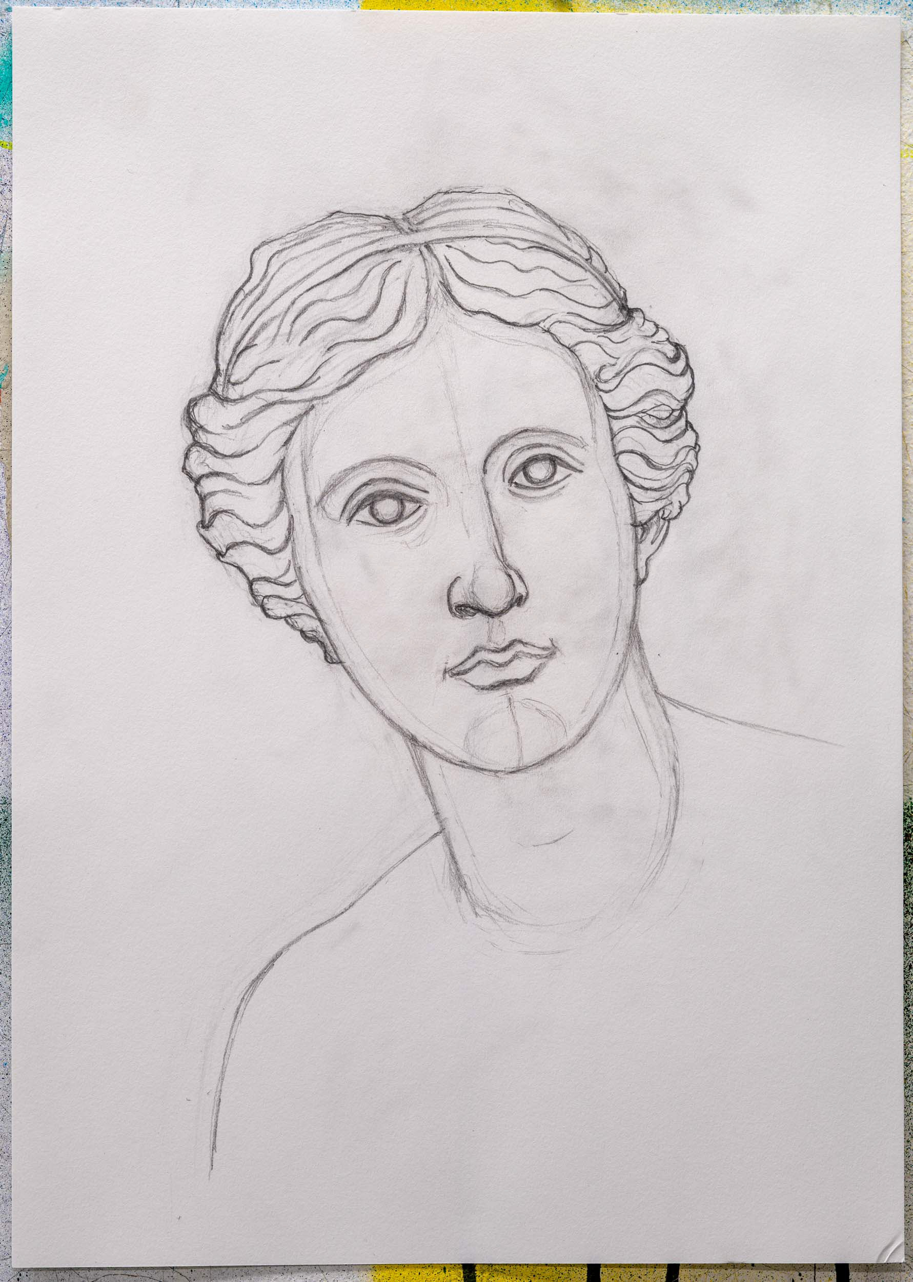 Graphite pencil drawing
