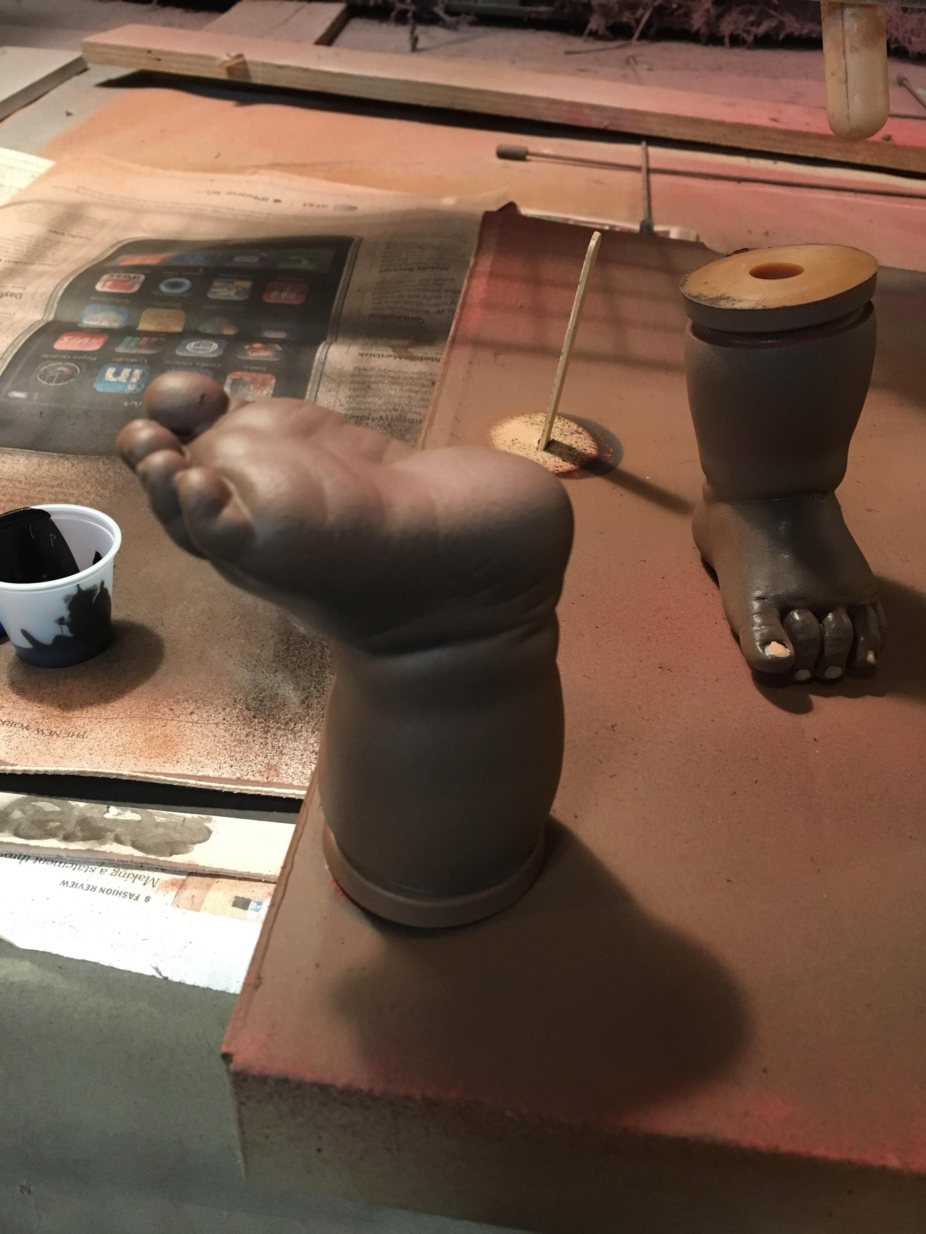 Adding details and gluing magnet into hands.