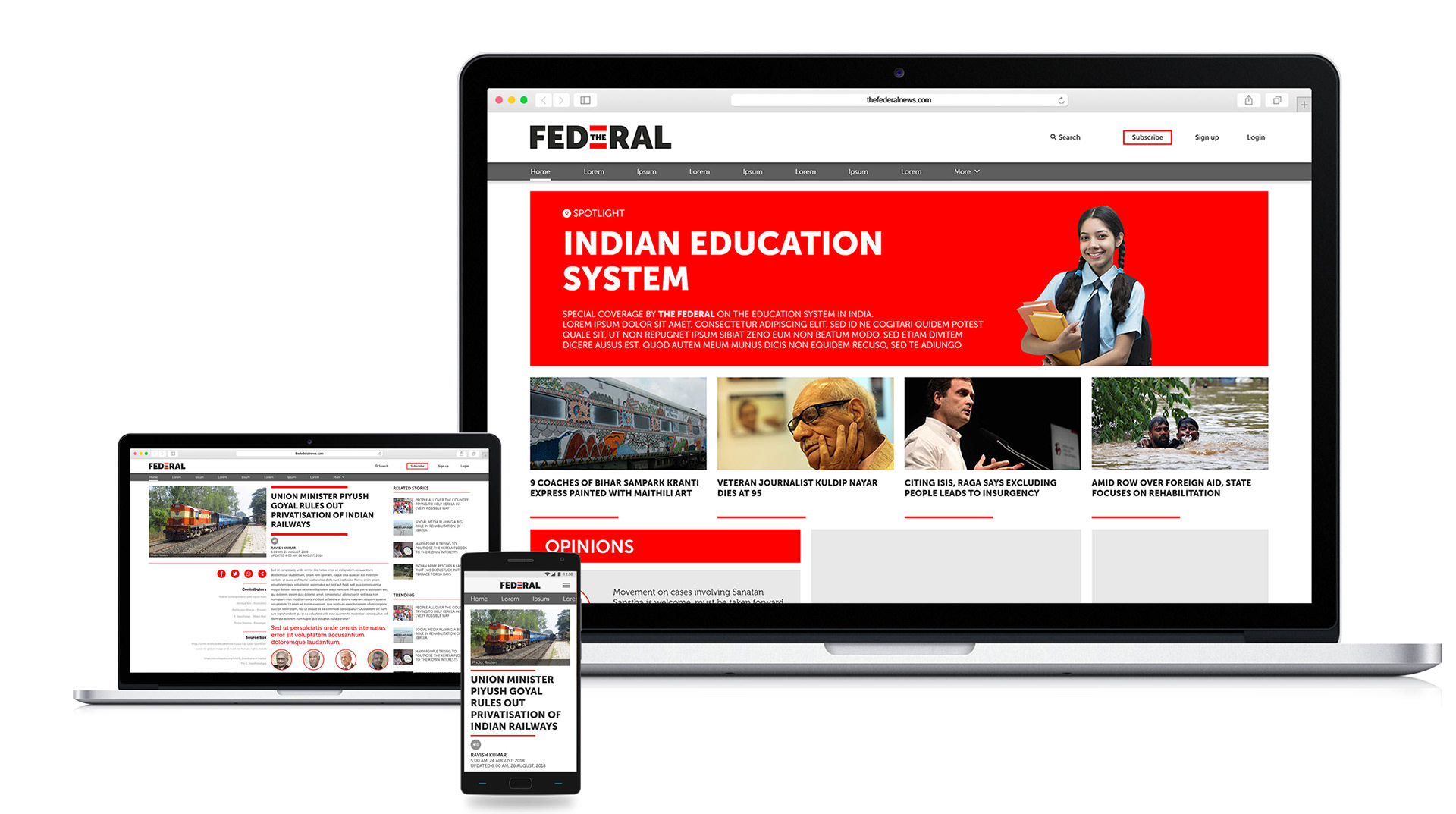 The Federal website design