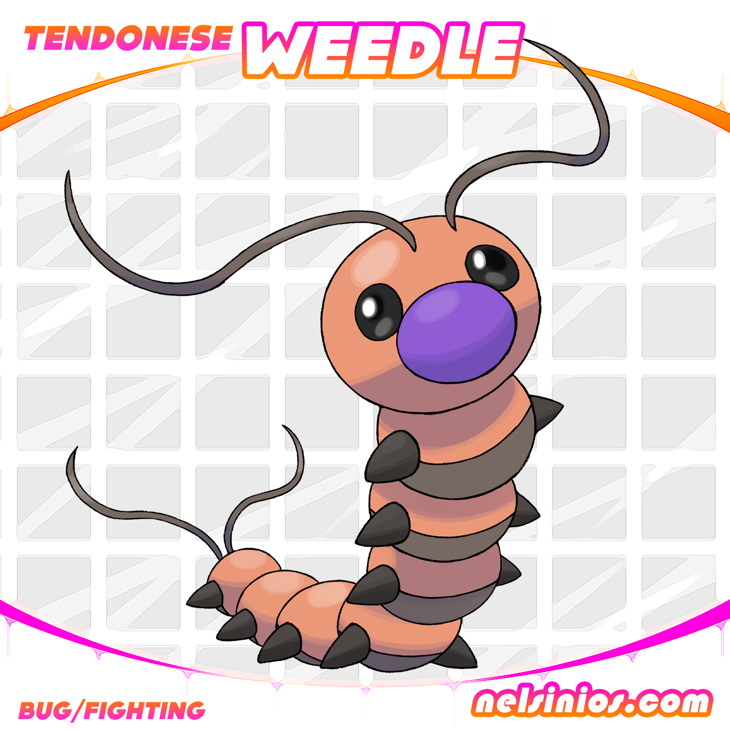 Weedle in the Tendo region are slightly longer and are incredibly nimble. While they rest they lie flat, with those that are above unsure where its head is.