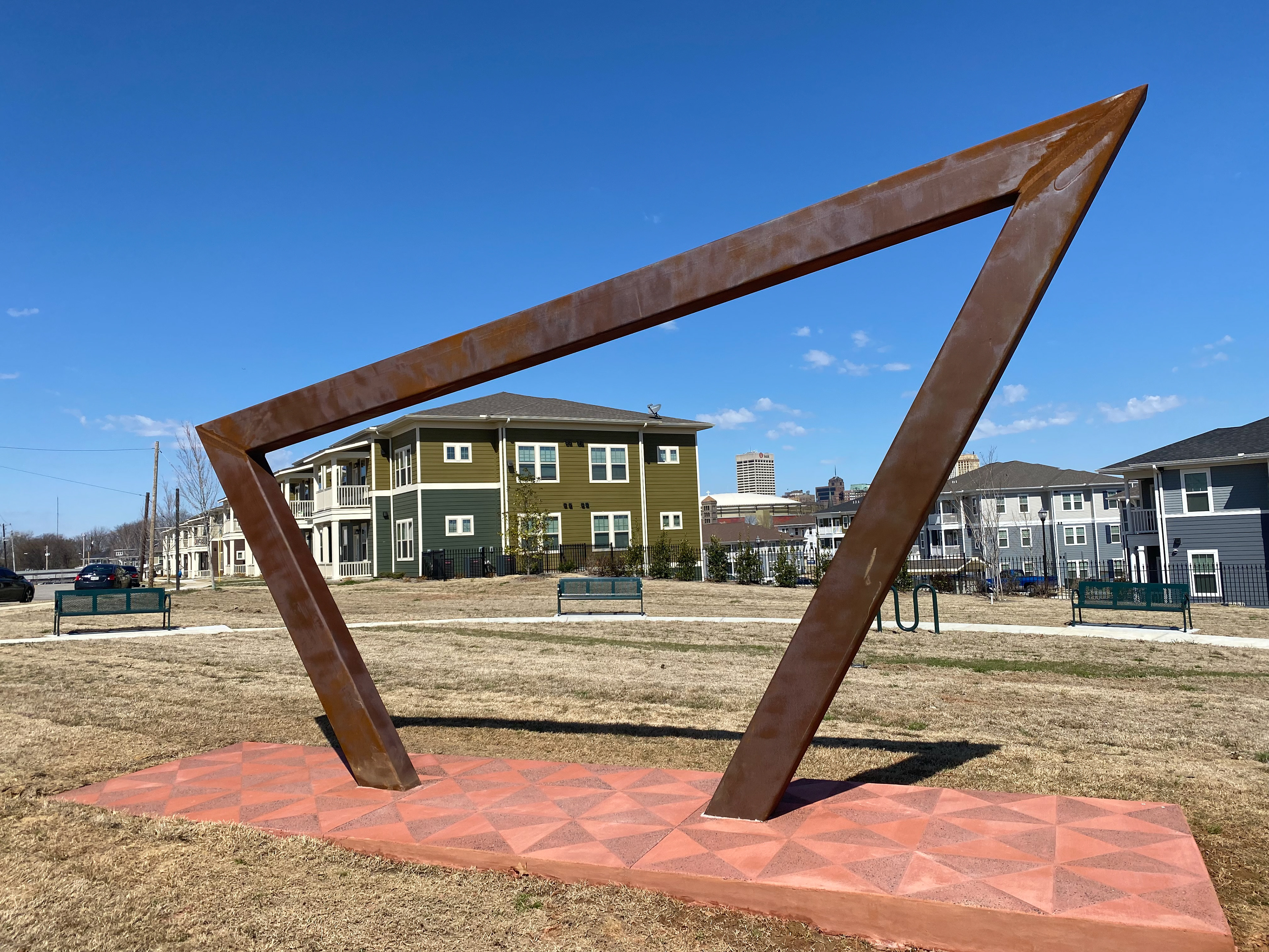 "Celestial Lineage" steel, concrete. 2022 Memphis, TN