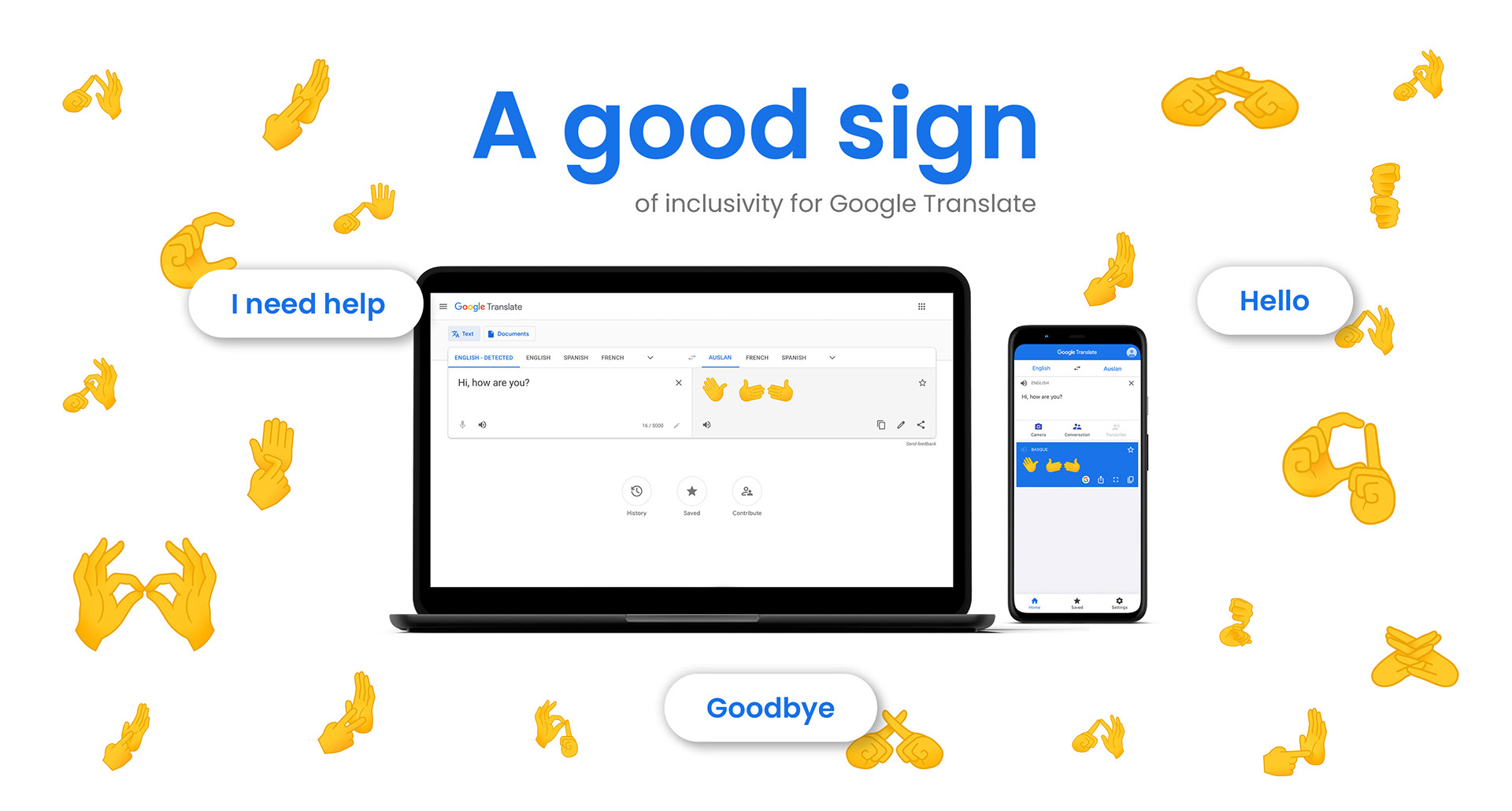 sign language text emoji