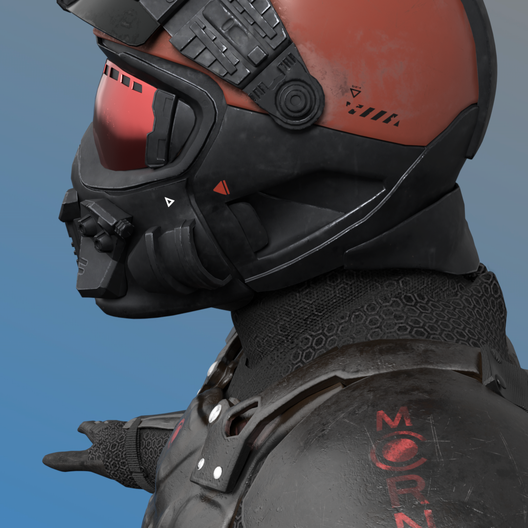 Armor detail. Logos recreated in Adobe Illustrator and Adobe Photoshop.