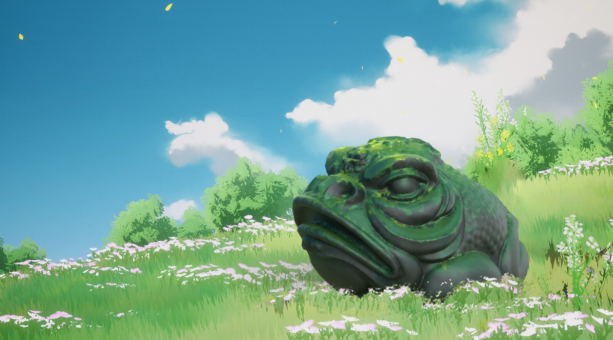 Ghibli Texture Tutorial [Stylized Station]. Background by David Holland.