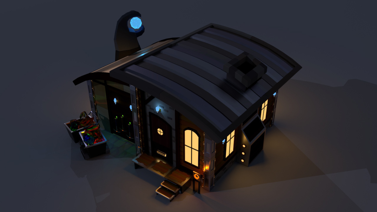 Back Aerial View - Night