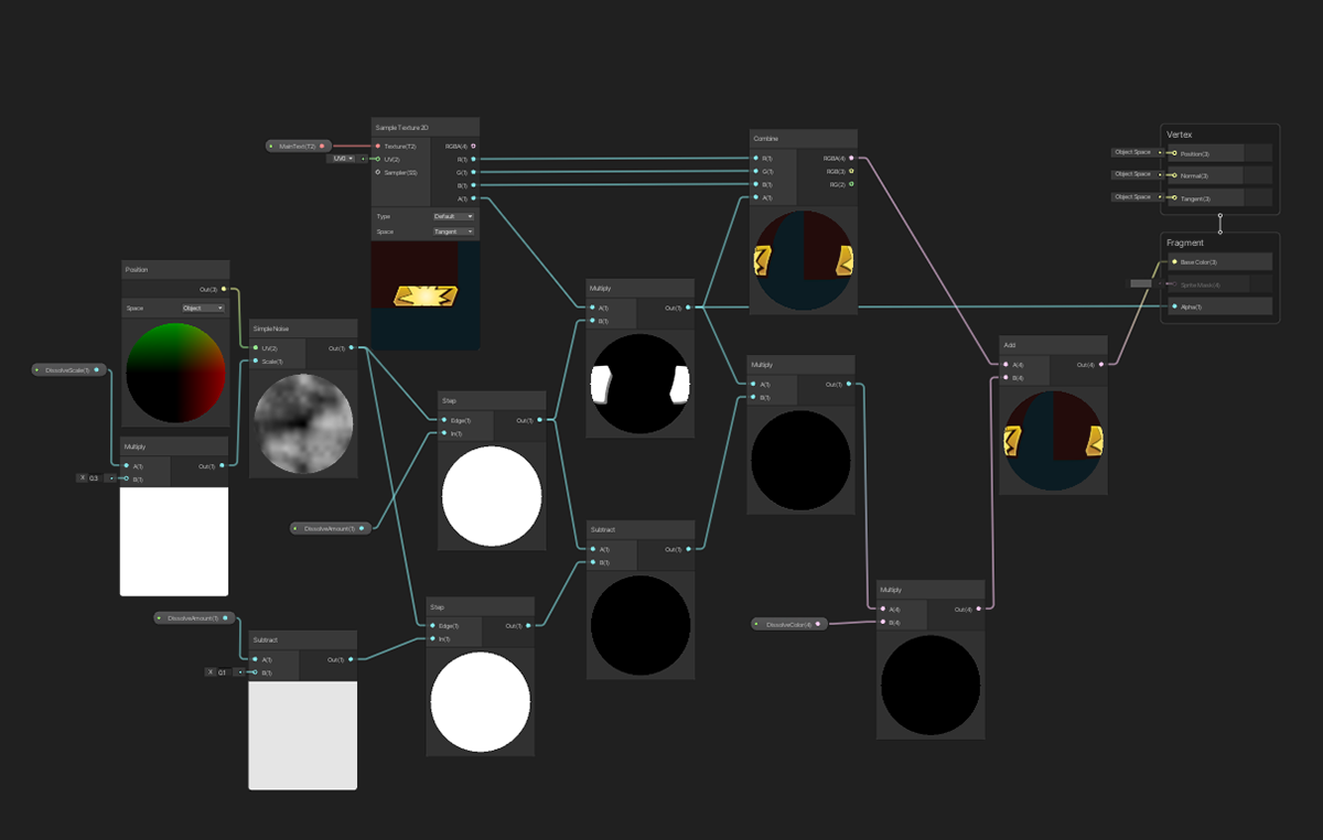 Dissolve Shadergraph