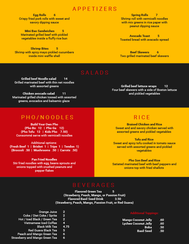 Menu Front