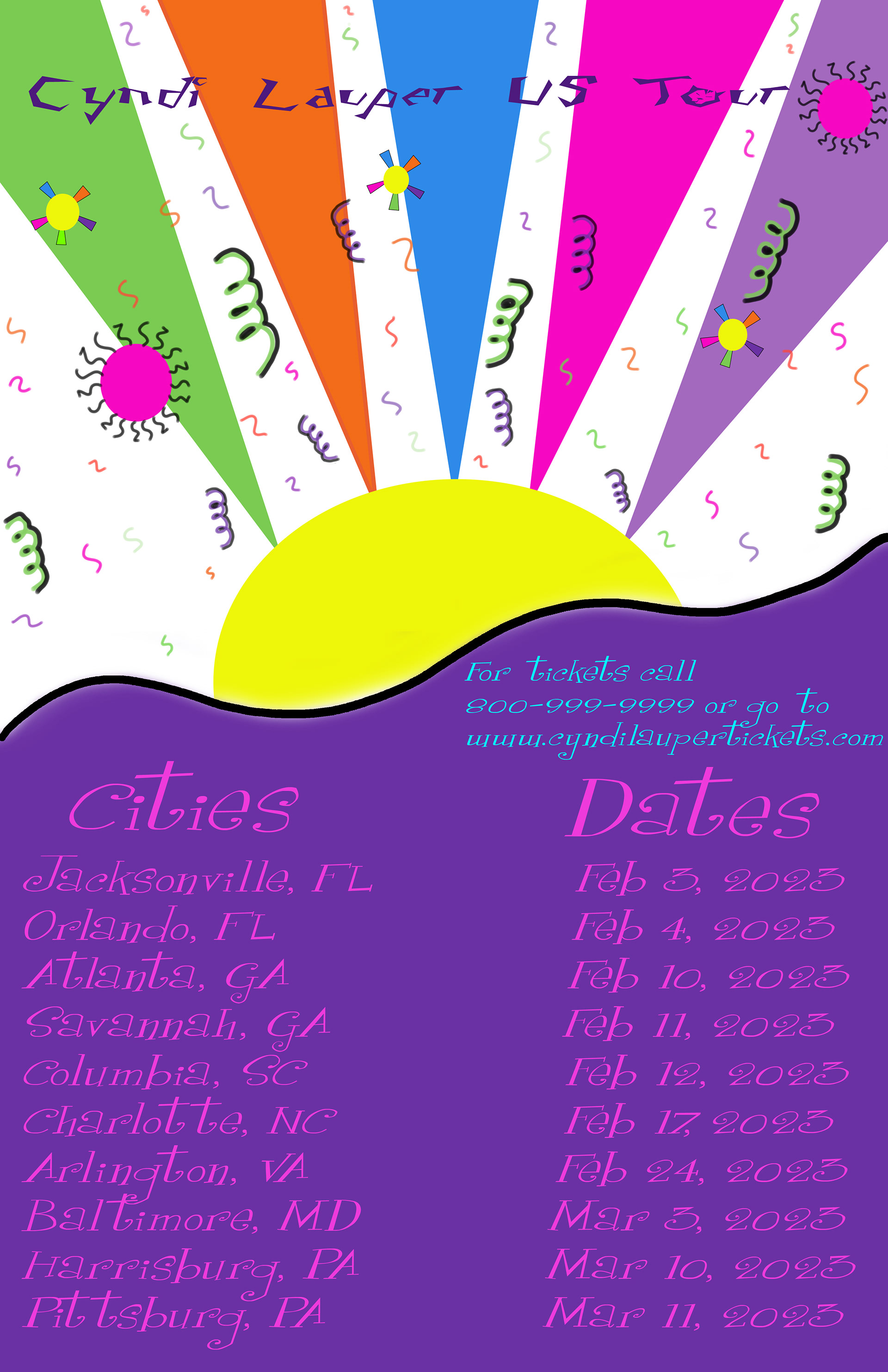 Fictional Music tour poster