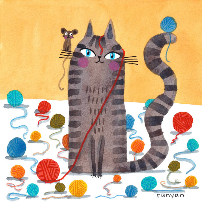 YARN BALL OVERLOAD _Cat _  Creatif