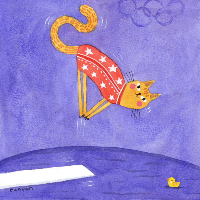 JACK KNIFE _Cats- diving- olympics- Sport- sports- track- vollyball _  Creatif