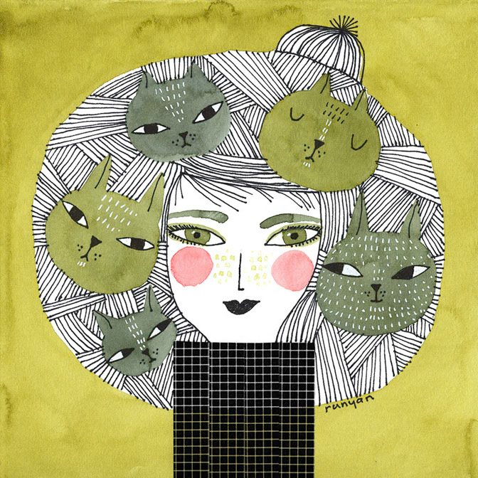 CAT YARN HAIR - Terry Runyan - Creatif _Cat _  Creatif