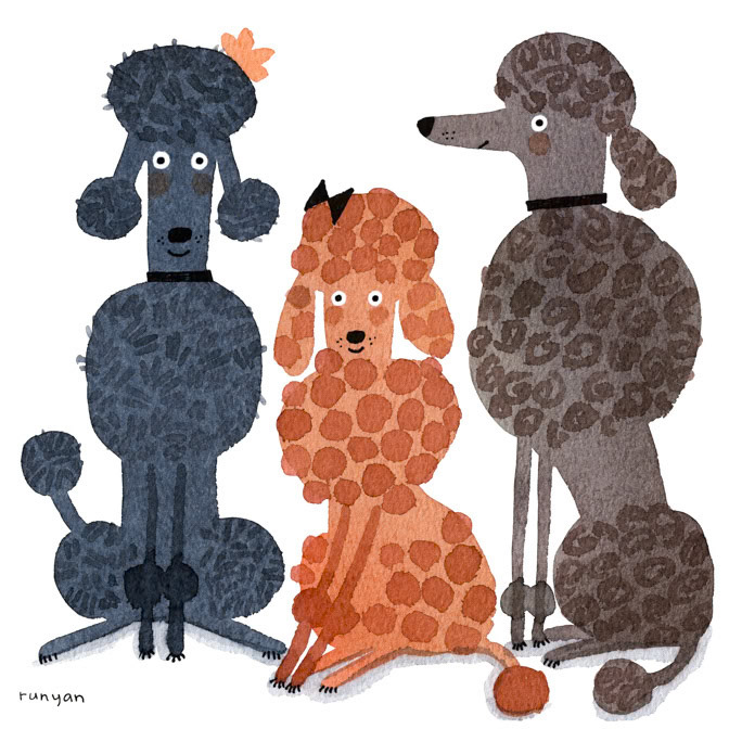 POODLE PALS 15x15 _Dogs _  Creatif ©Terry Runyan - Creatif License