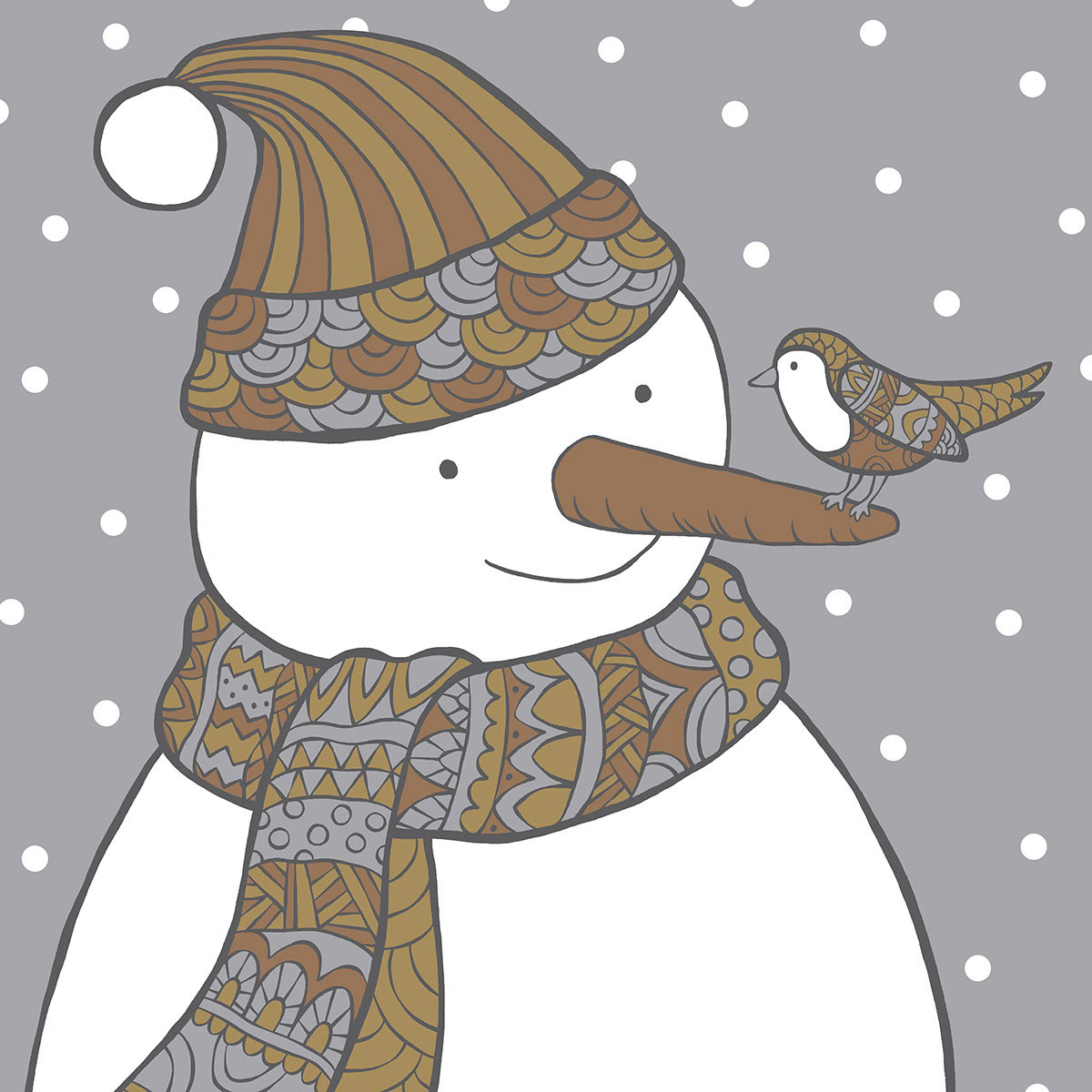 SH_Cmas_1353b_Metallics Linework Snowman_Creatif ©Steve Haskamp - Creatif License