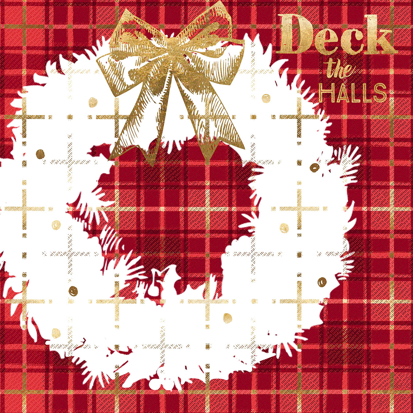 SH_Cmas_1945_Xmas Wreath 2 Plaid Silhouette_Creatif ©Steve Haskamp - Creatif License