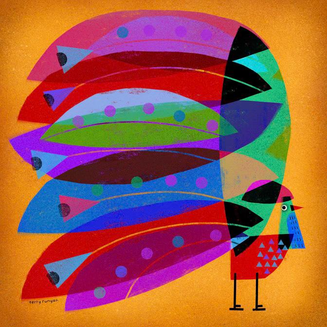 ROOSTER PLUMAGE 300dpi Terry Runyan - Creatif _Cat- Maggie _  Creatif