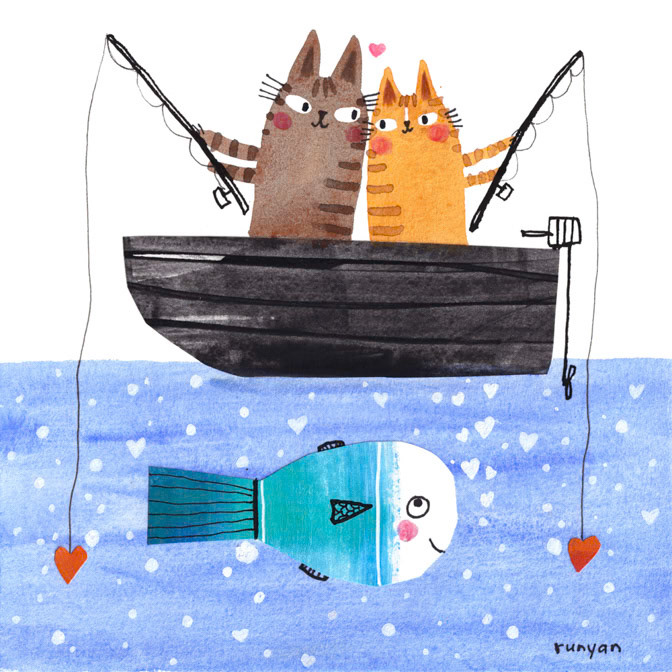 FISHING LOVE _Cat- Fishing _  Creatif