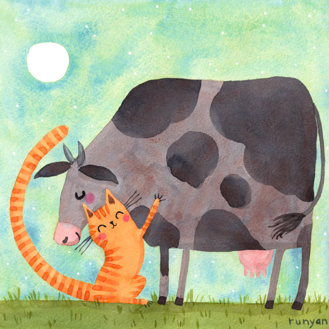 MOONLIGHT HUG 13x13 _Cat- Cow _  Creatif
