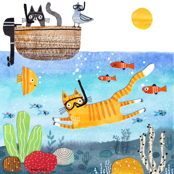 SNORKELING BUDDIES _Cats _  Creatif