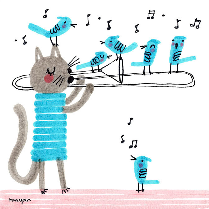 Trombone Cat - Terry Runyan - Creatif _Cat _  Creatif