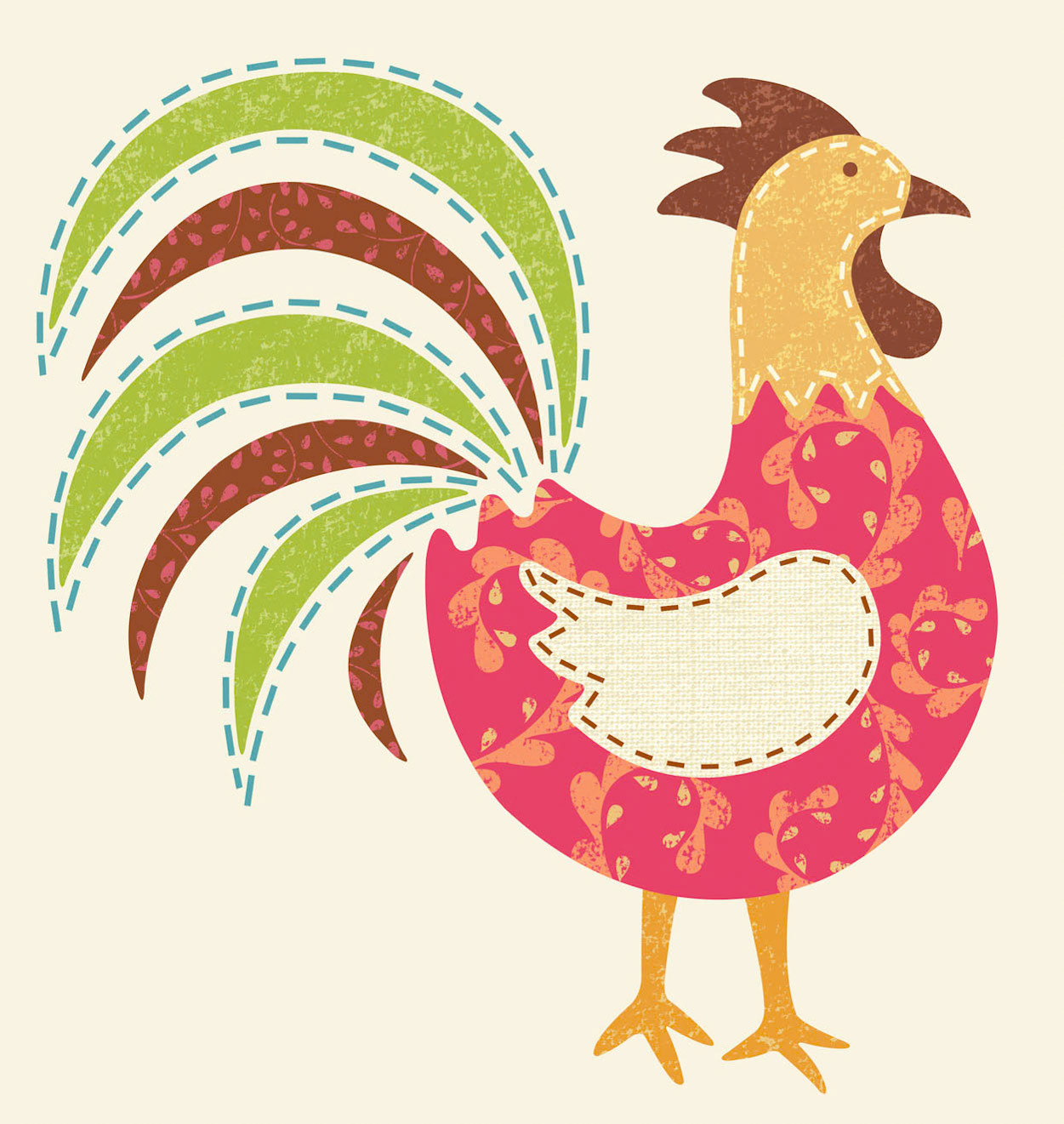 SH_Bird_826-Rooster2CreamBkd ©Steve Haskamp - Creatif License