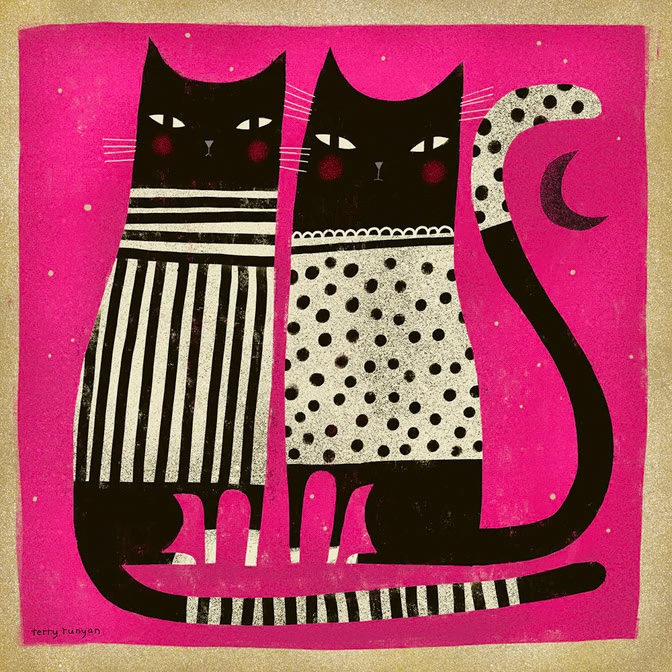 PINK NIGHT - Terry Runyan - Creatif _Cats _  Creatif