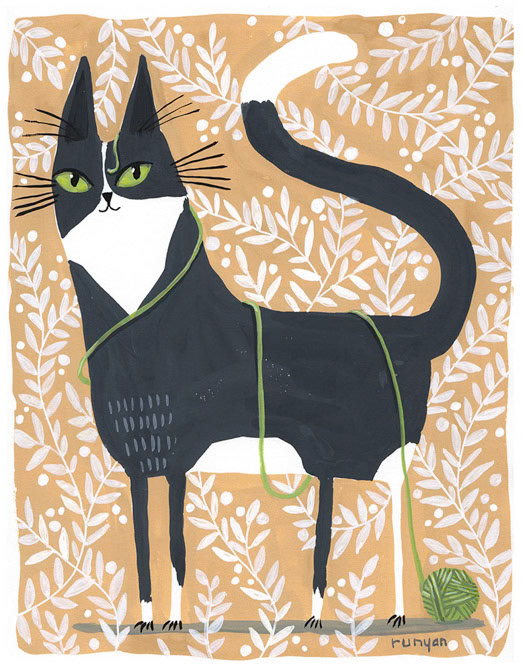 GREEN YARN _Cat _  Creatif