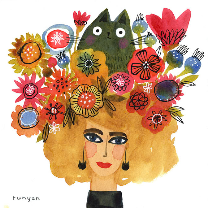 GARDEN CAT HAT - Terry Runyan - Creatif _Cat _  Creatif