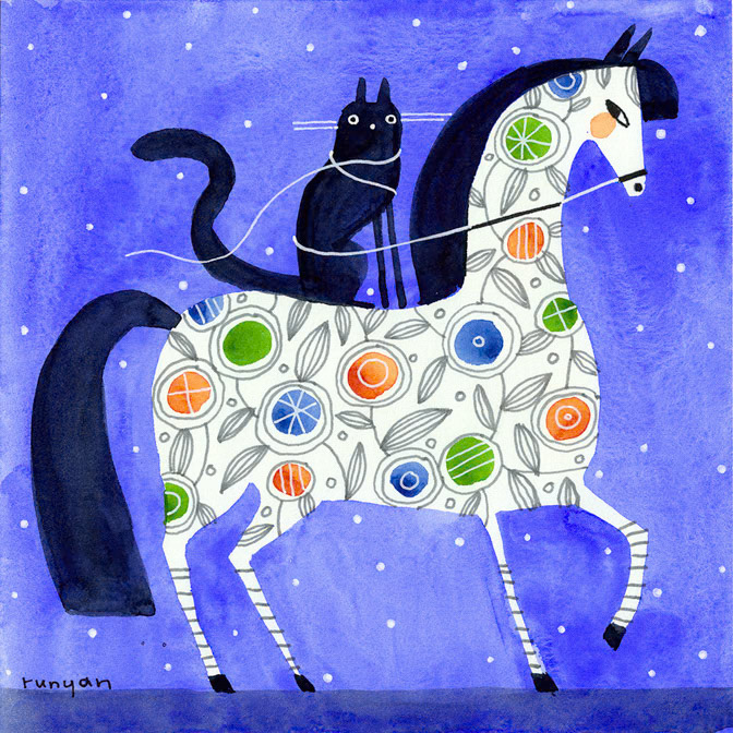 TANLED RIDE - Terry Runyan - Creatif _Animals- Cat- Horse _  Creatif ©Terry Runyan - Creatif License