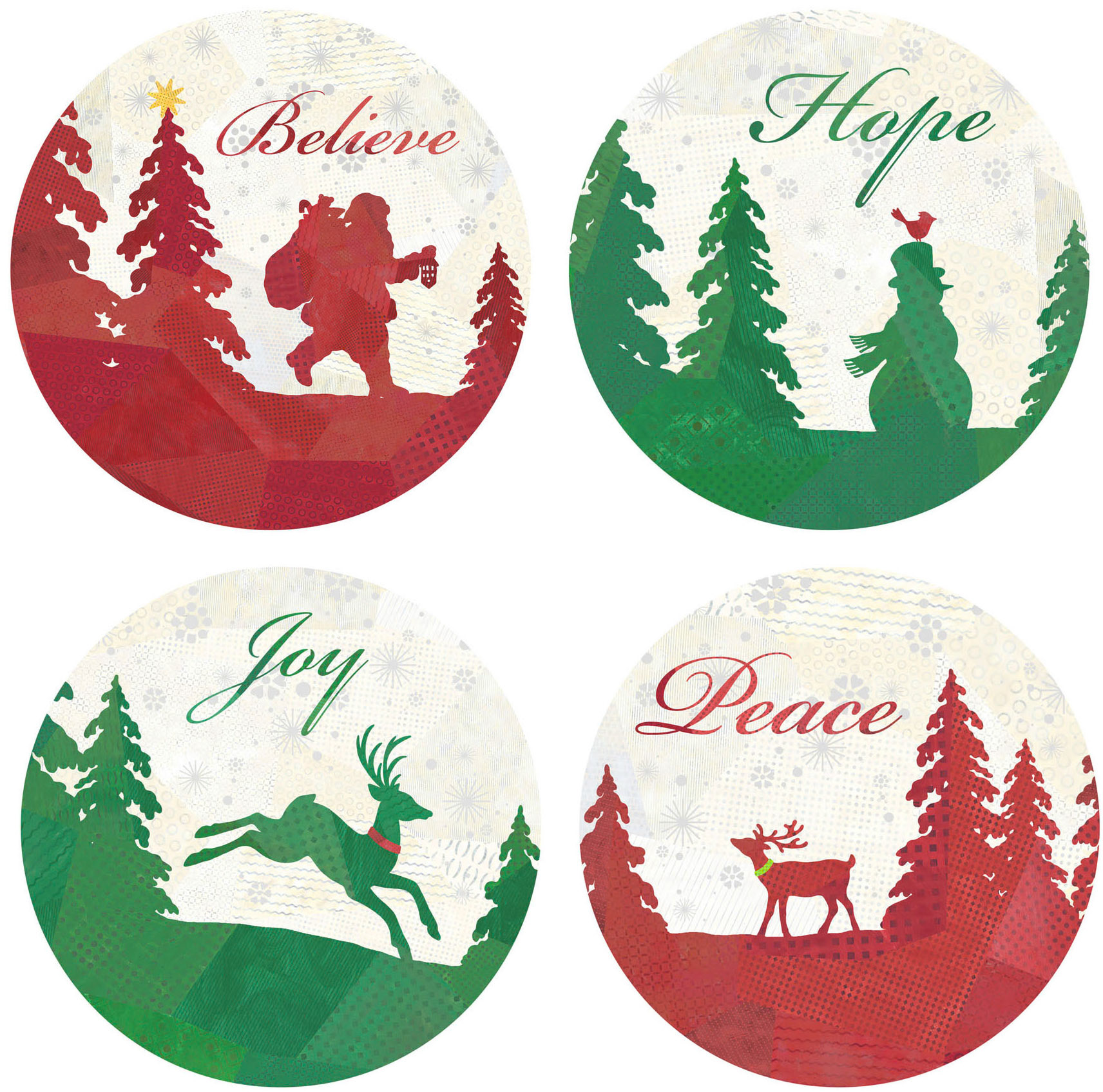 SH_Cmas_ChristmasSilhouetteCollagePlates ©Steve Haskamp - Creatif License