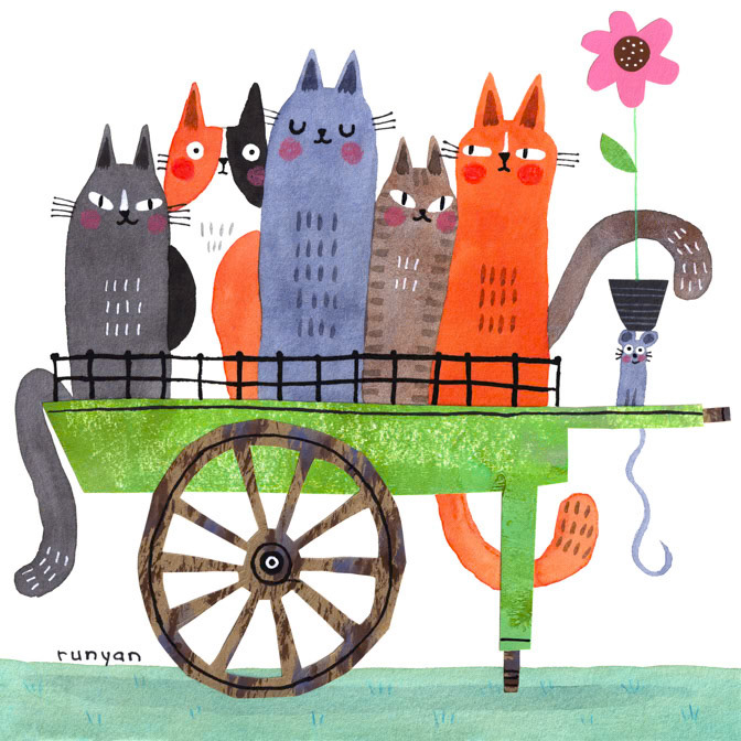 KITTY CART _cart- Cat _  Creatif