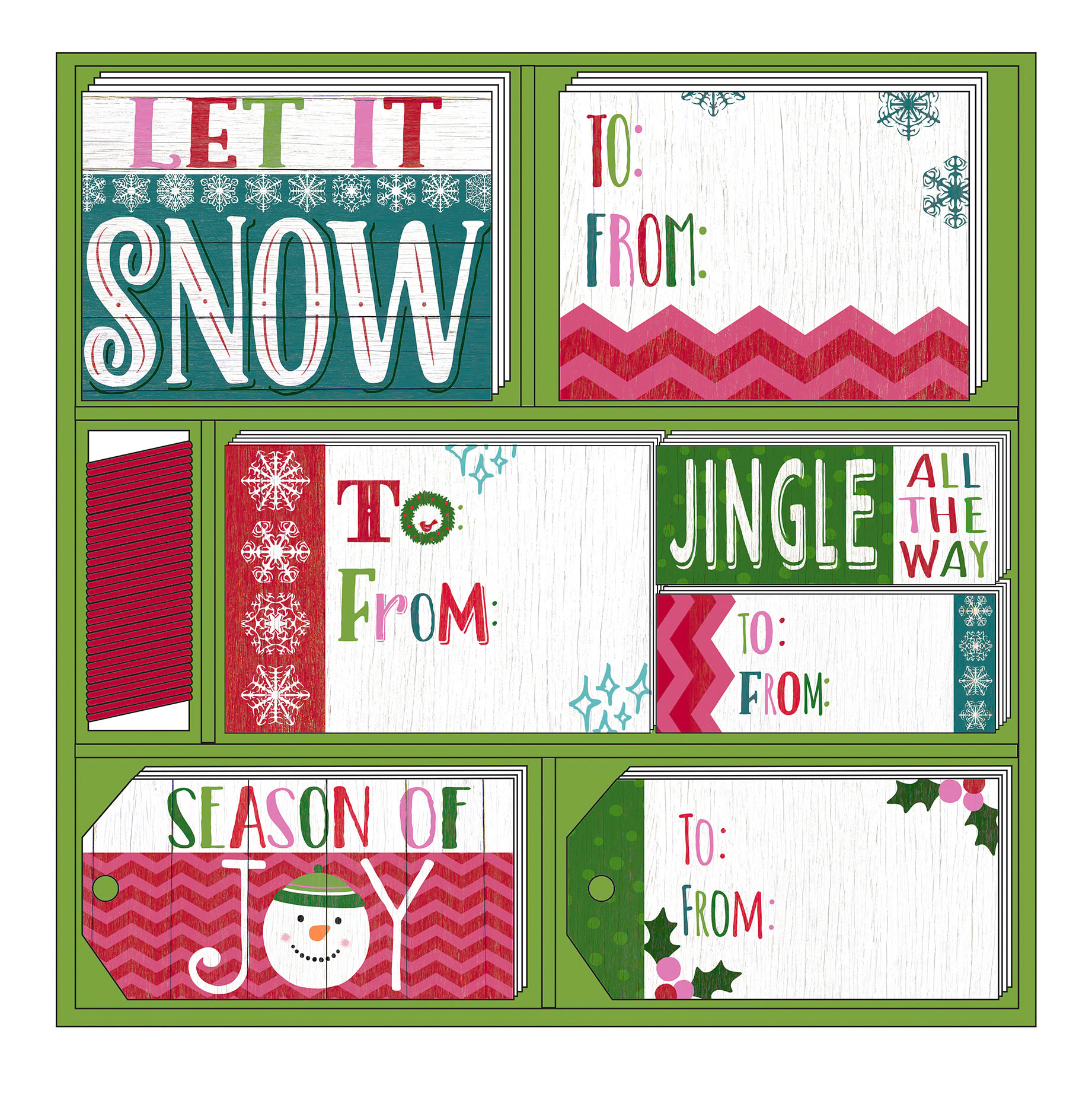 SH_Cmas_Jolly Holidays Gift Tag Set_Creatif ©Steve Haskamp - Creatif License