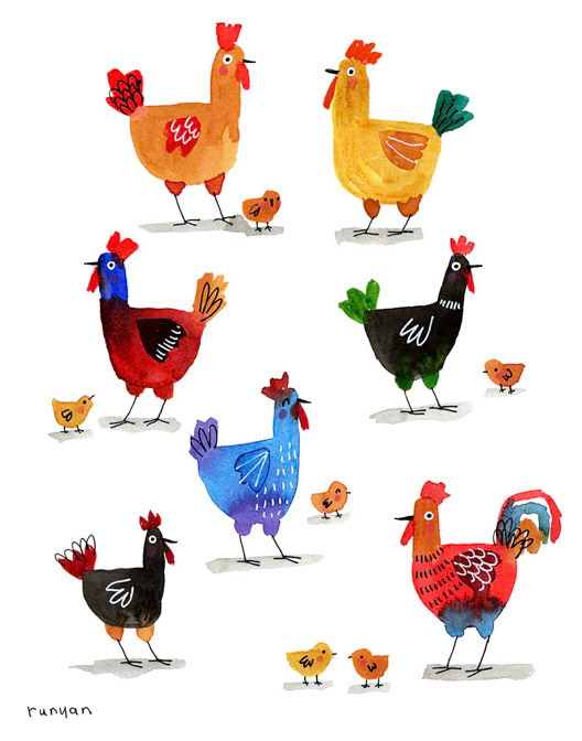 CHICKENS &amp; ROOSTER _Animals _  Creatif ©Terry Runyan - Creatif License
