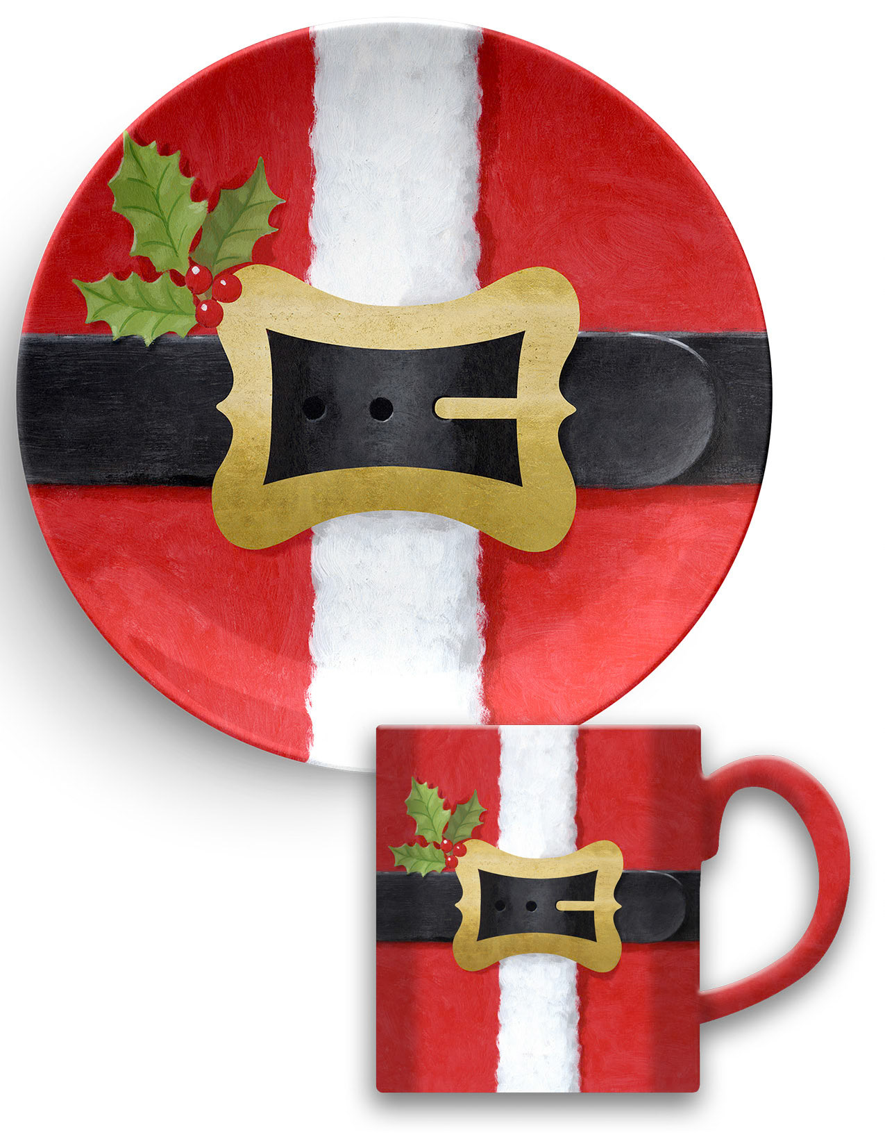 SH_Cmas_1960_2_Santa Mug and Plate_Creatif ©Steve Haskamp - Creatif License