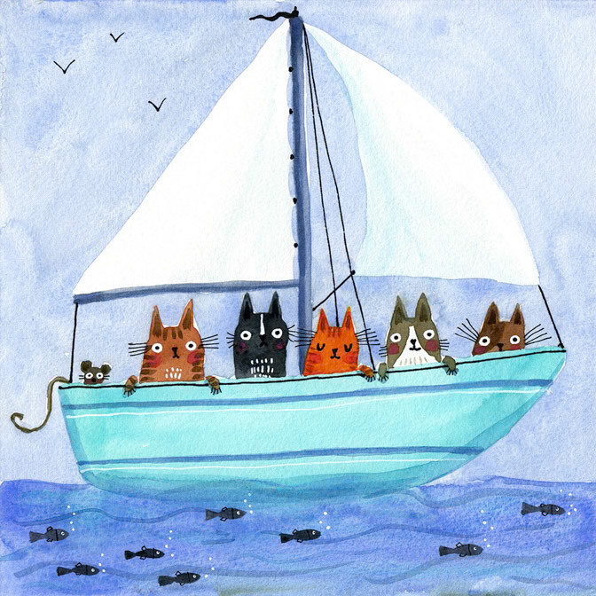 MAIDEN VOYAGE - Terry Runyan - Creatif _boat- Cat- Fish _  Creatif