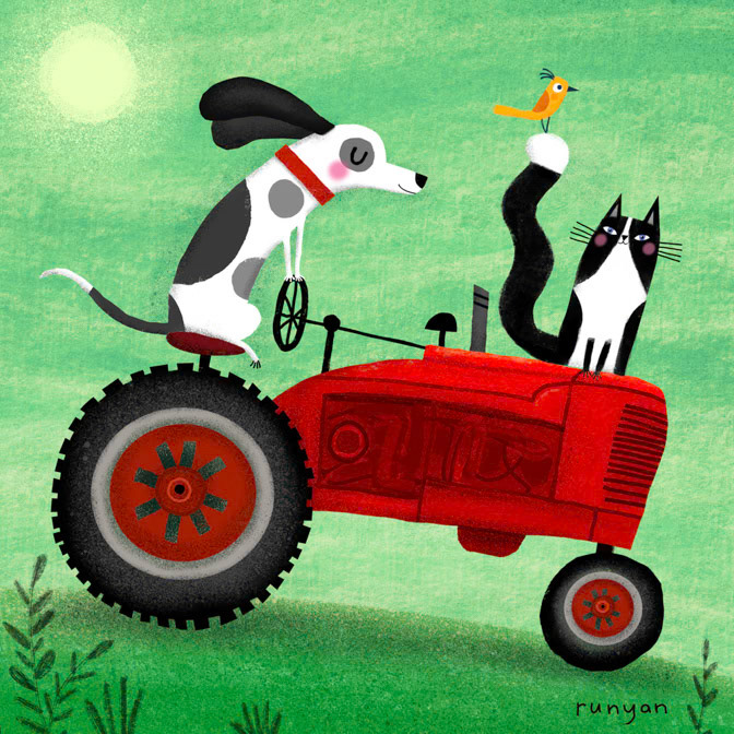 TRACTOR TIME _Cat Dog- Tractor _  Creatif