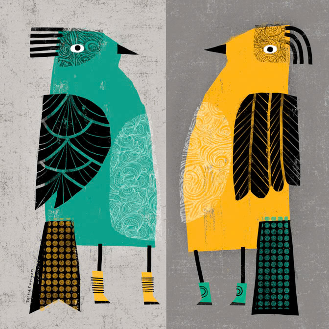 STANDING BIRDS 300dpi Terry Runyan - Creatif _Animals- Birds- Maggie _  Creatif ©Terry Runyan - Creatif License