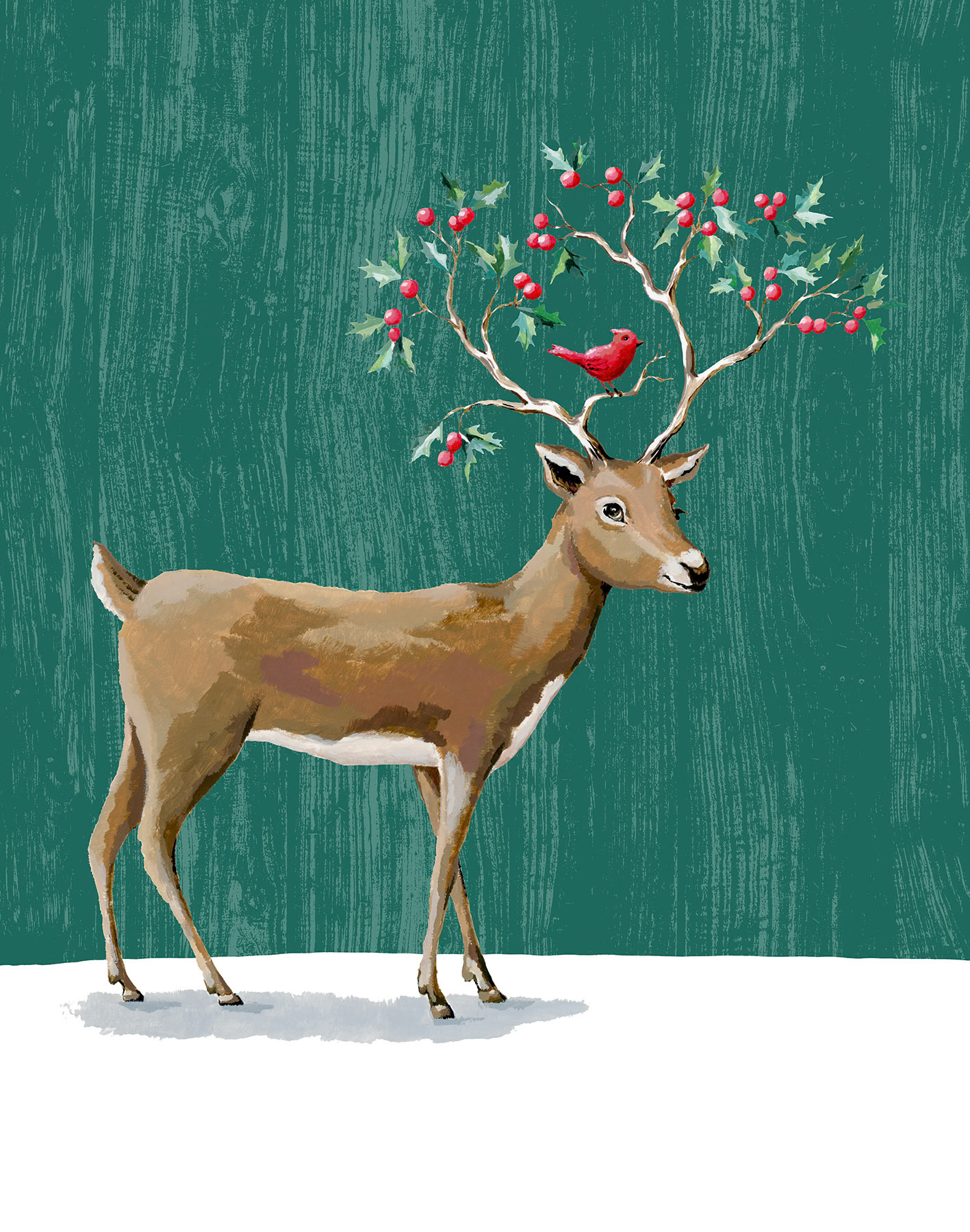 SH_Cmas_2334c_Deer with Holly Antlers_Creatif ©Steve Haskamp - Creatif License